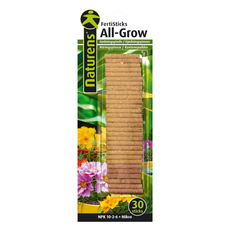 Naturens All-grow   30st Gødningspinde  Npk 10- -