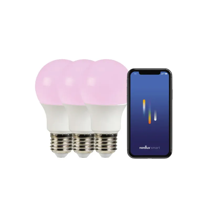 Nordlux Smart E27  -pack A60 Colour 2200-6500 Kelvin 806 Lumen Pære Hvid