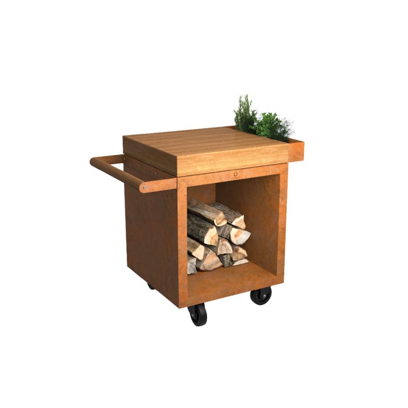 Ofyr Mise En Place Bord Corten 65 Pro Teak Wood