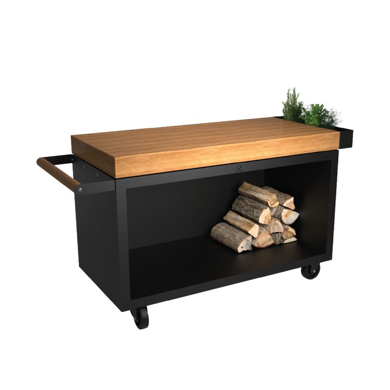 Ofyr Mise En Place Bord Sort 135 Pro   Teak Wood