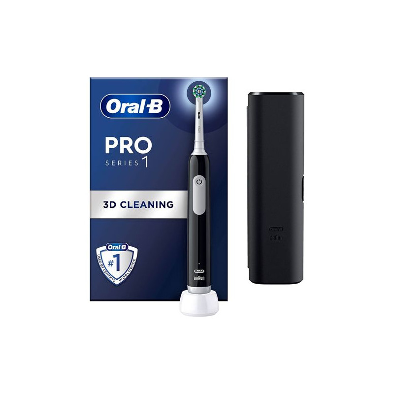 Oral-  Pro1 Black Inkl  Rejseetui El-tandbørste