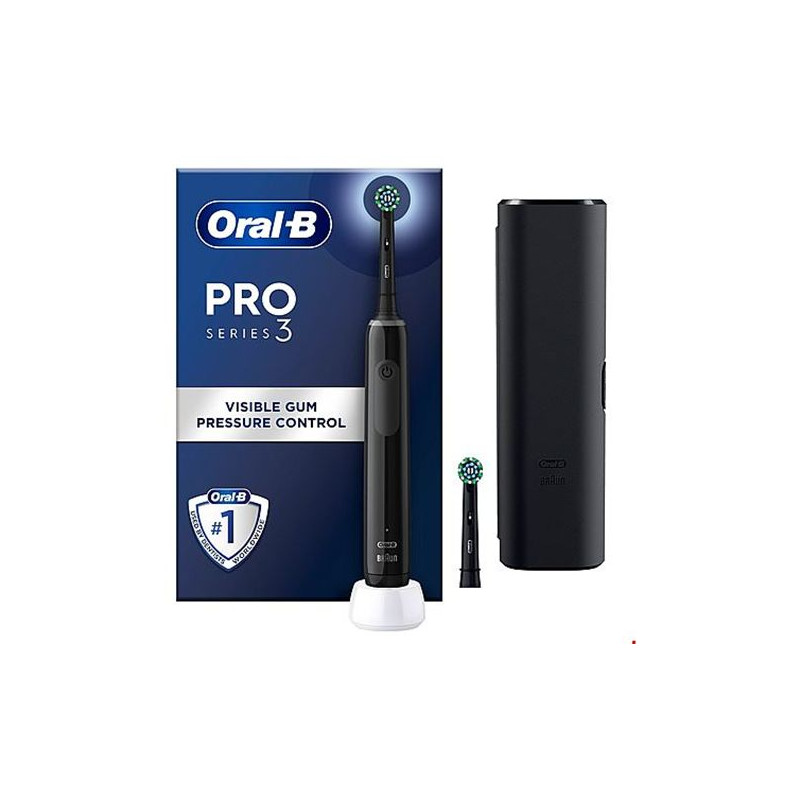 Oral-  Pro Series   Sort Inkl  Rejseetui El-tandbørste