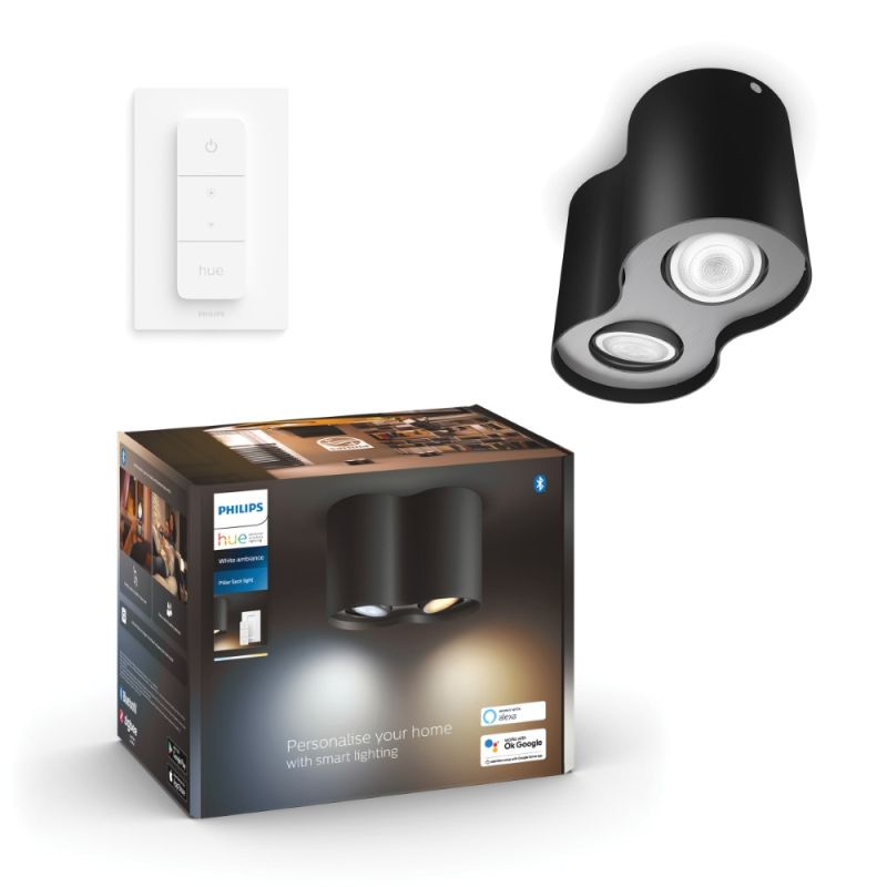 Philips Hue Pillar Hue Plate Spiral Sort 2x4 2w Spot White Ambiance