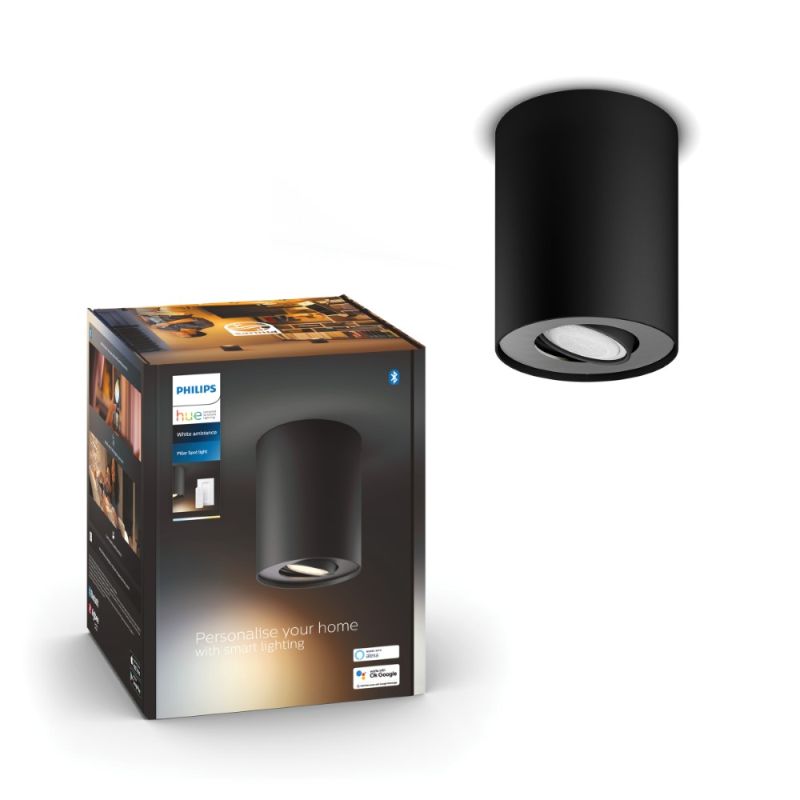 Philips Hue Pillar Hue Single Spot Sort 1x4 2w Spot White Ambiance