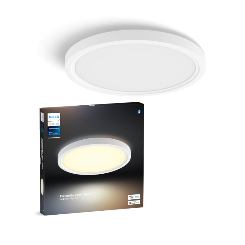 Philips Hue Tento Hue Wa Slim Loftlampe Rd   Hvid ø30â  Loftlampe White Ambiance