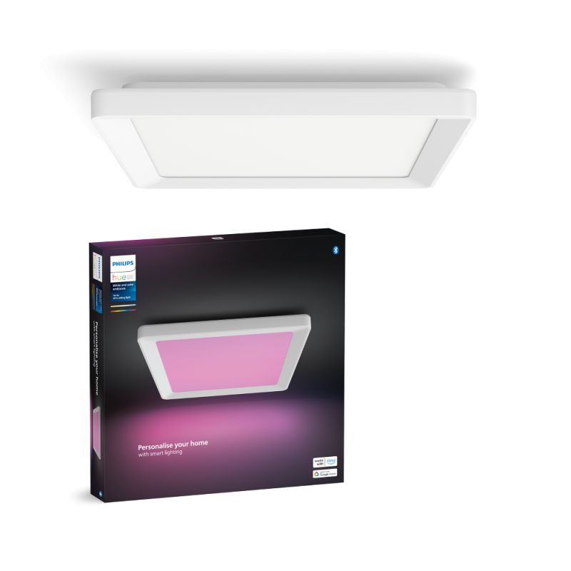 Philips Hue Tento Hue Wca Slim Loftlampe Sq   Hvid Loftlampe White Color Ambience