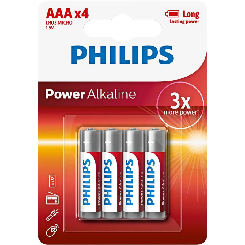 Philips Power Alkaline Aaa   Lr03p4b-10