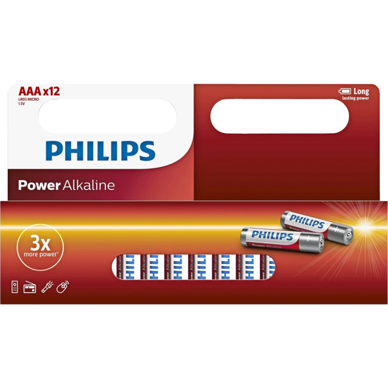 Philips Power Alkaline Aaa Lr03p12w-10