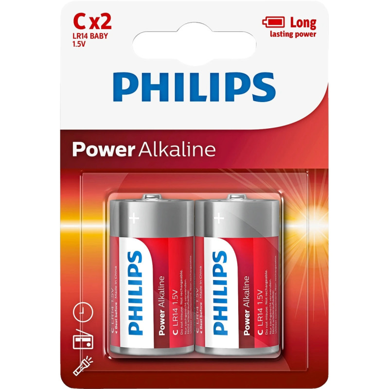 Philips Power Alkaline     Lr14p2b-10