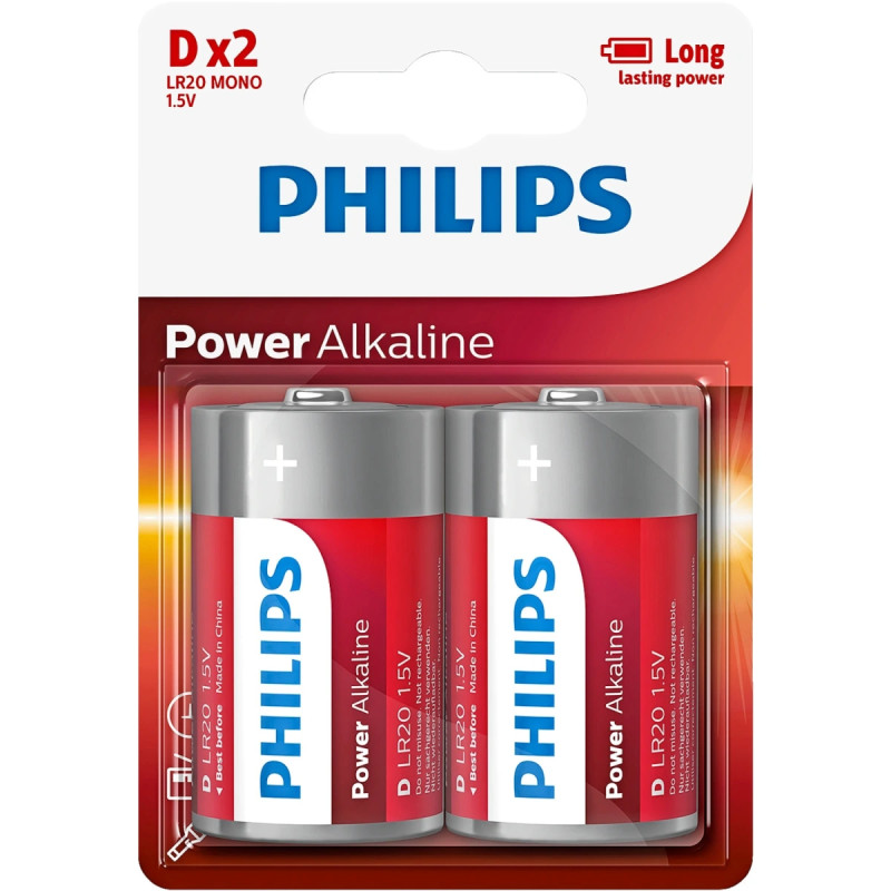Philips Power Alkaline   Lr20p2b-10