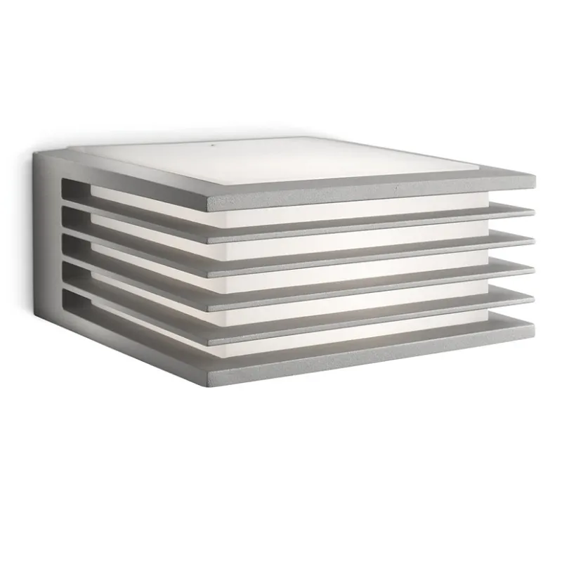 Philips Shades Mygarden Væglampe   Grå Aluminium 1x42w 230v