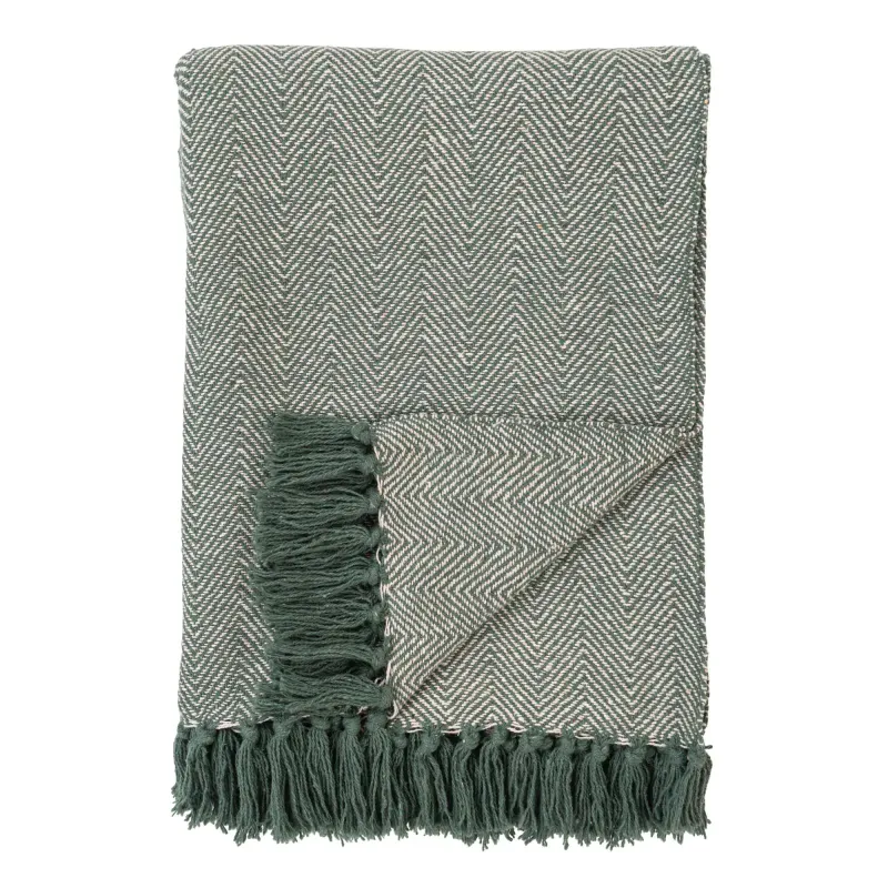 Plaid   Grønt Og Hvidt Bomuld Design   3961005