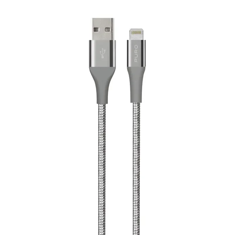 Puro Usb-  Lightning Mfi Kabel   2m Grå