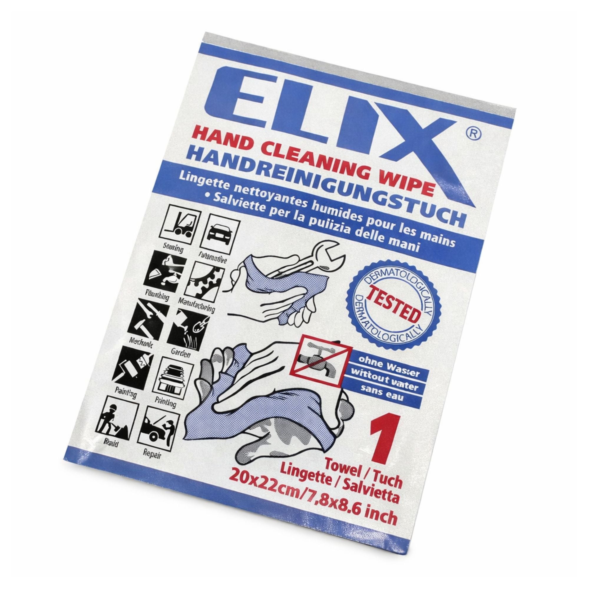 Renseserviet Til Værksted   Elix Hand Cleaning Wipes   500 Stk