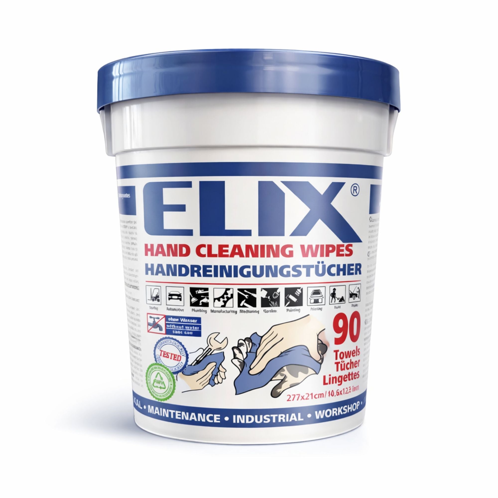 Renseservietter Til Værksted Elix Hand Cleaning Wipes 90 Stk
