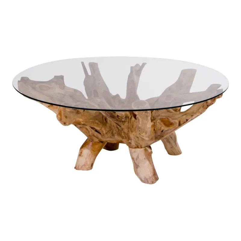 Rundt Sofabord Med Glas 2101040