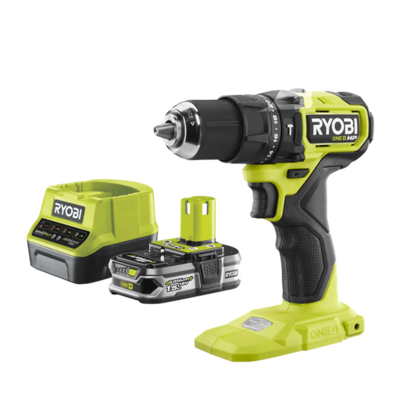Ryobi Slagbore- Skruemaskine Rpd18c     5ah Batteri   Lader