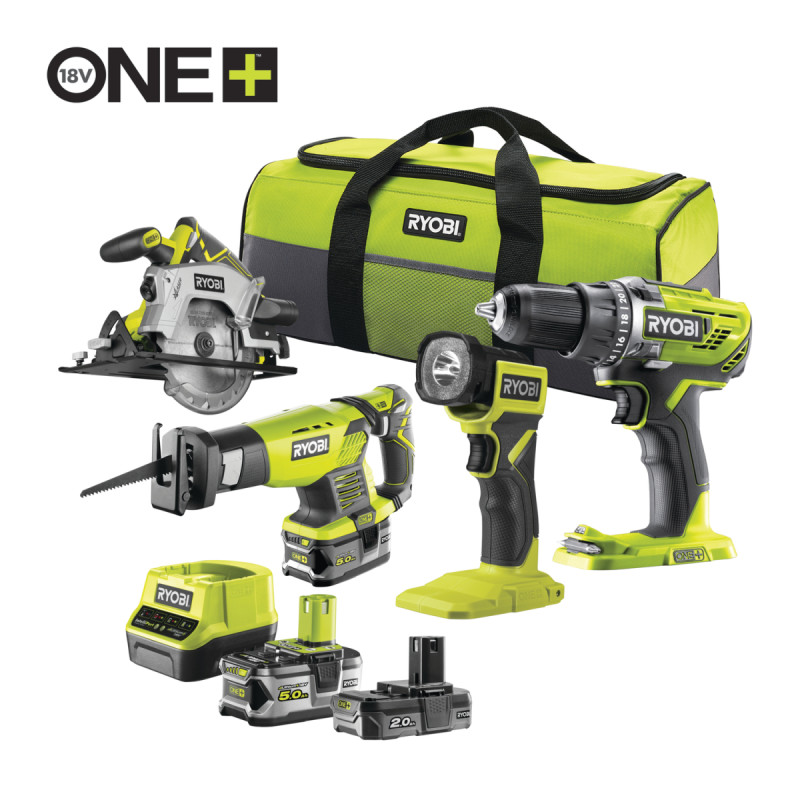 Ryobi 18v One  Håndværkersæt Rck184-252s