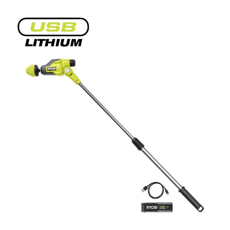 Ryobi 4v Usb Lithiumâ  Teleskopisk Rengøringsbørste  1x     Ah  Rts4-120g