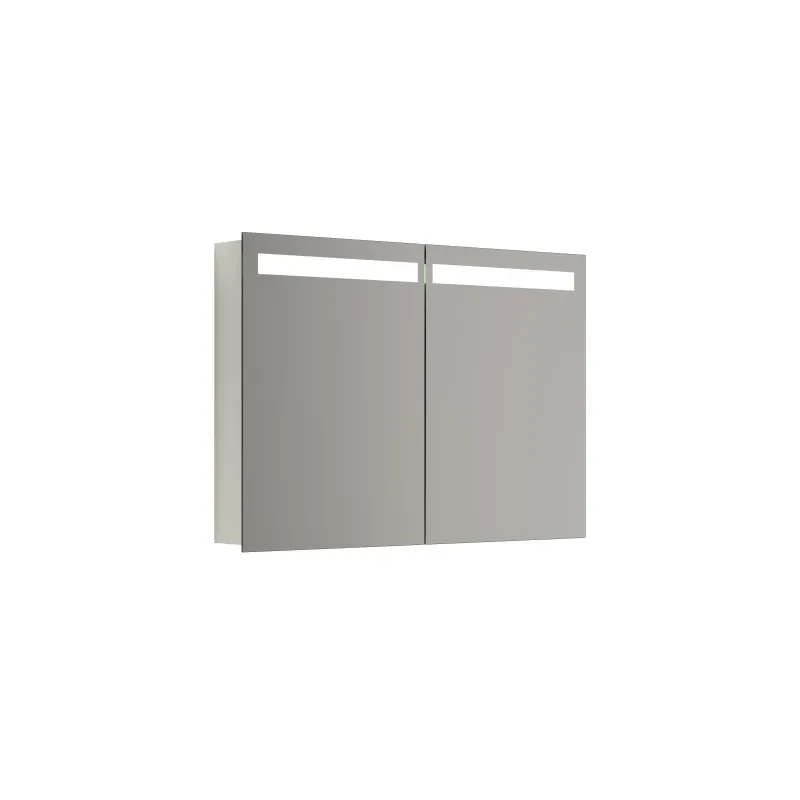 Scanbad Multo Spejlskab Global Lys   Top     Låger 70x100 Cm  Hvid Mat