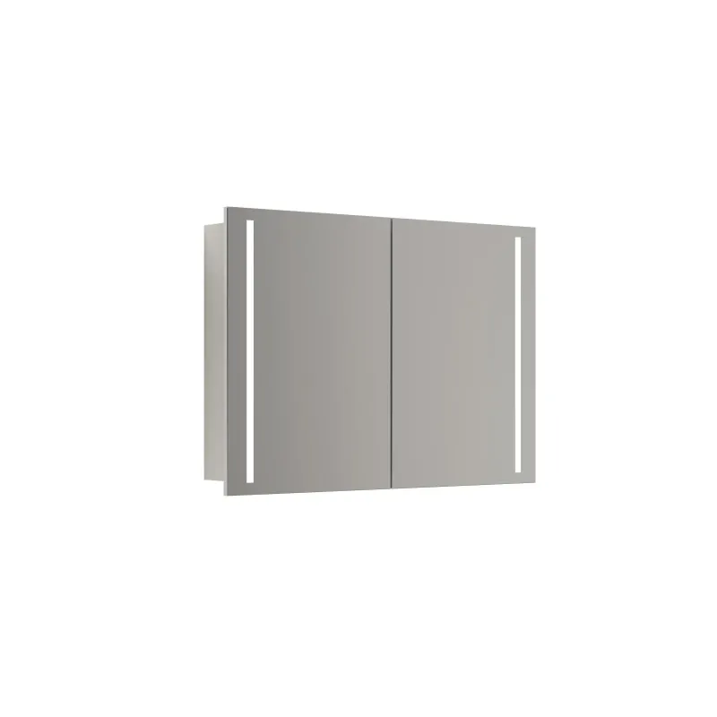 Scanbad Multo Spejlskab Integreret Lys      Låger 70x100 Cm  Hvid Mat