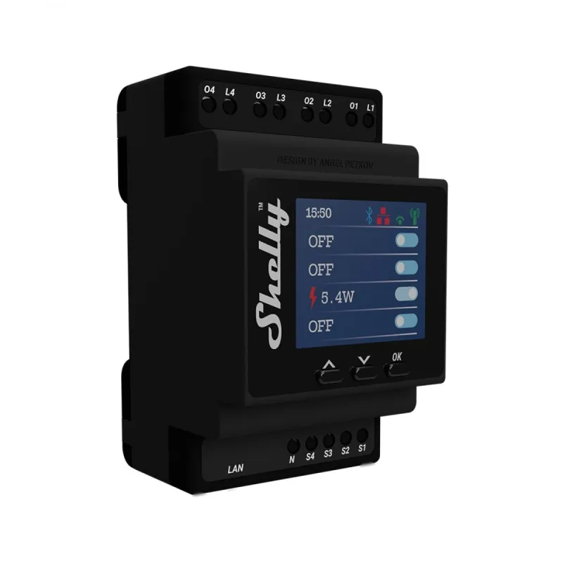 Shelly Pro 4pm Multikontakt Med Målefunktion