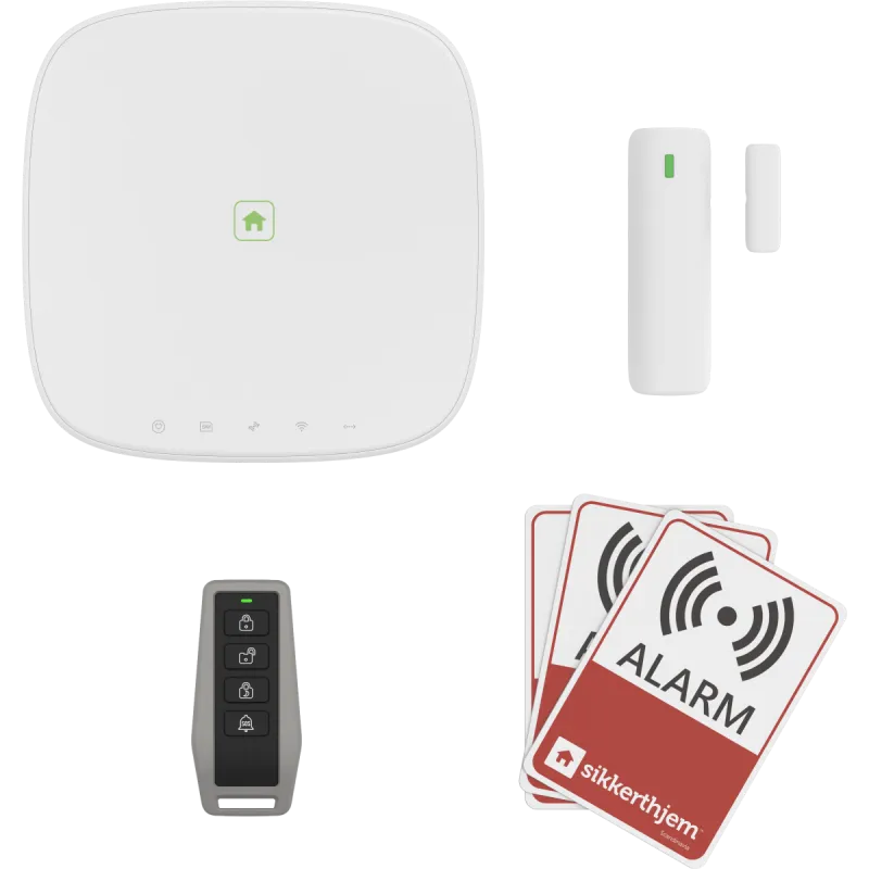 Sikkerthjem Alarmsystem Tyverialarm Startpakke S7pro