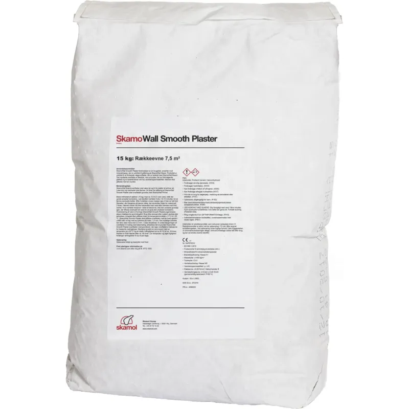 Skamol Smooth Plaster     15kg Finpuds Hvid