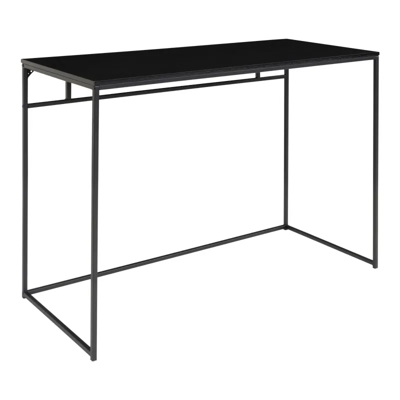 Skrivebord Med Sort Ramme Og Sort Bordplade 100x45x75 Cm 2402050
