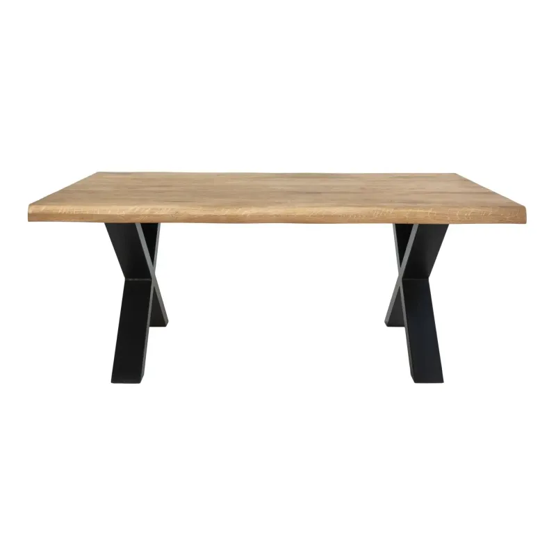 Sofabord   Olieret Eg Med Bølget Kant 120x70xh50 Cm 2101570
