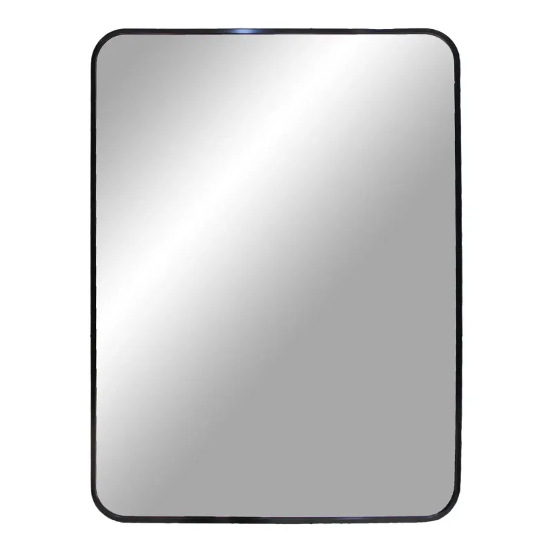 Spejl Med Ramme   Sort 50x70 Cm 4001540