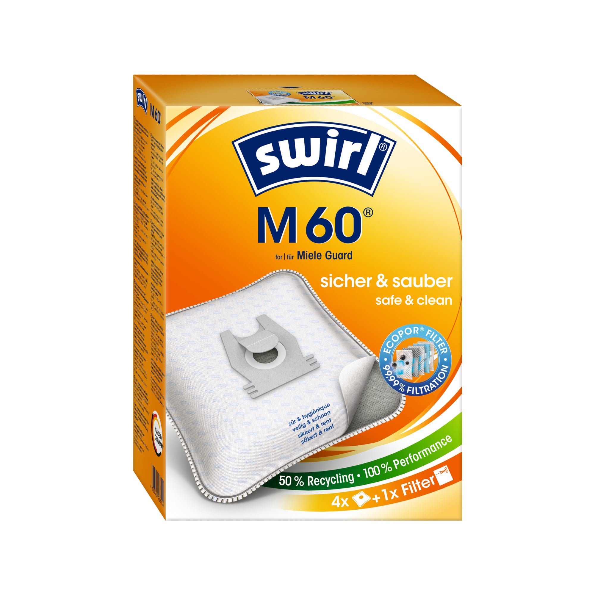 Støvsugerposer Til Miele Guard S1  M1 Og L1  Swirl M60