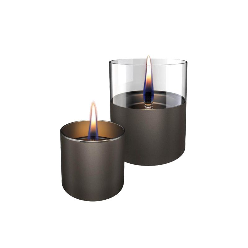 Tenderflame Lilly   10 Giftset Gun Metal Glass Lanterne
