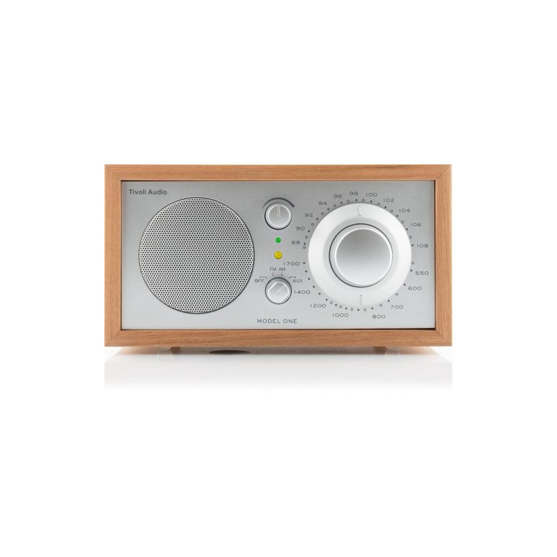 Tivoli Audio Model One  Cherry Silver Fm Am Radio