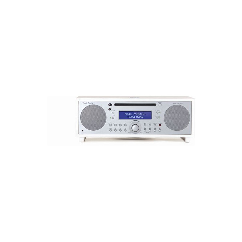 Tivoli Audio Music System Bt White Silver Cd Fm Am Aux Bluetooth Hifi System
