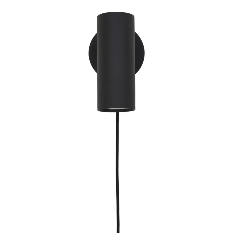 Væglampe Lampe   Sort Med Stofledning På 190 Cm Pære: Gu10 5w Led Ip20 6409105