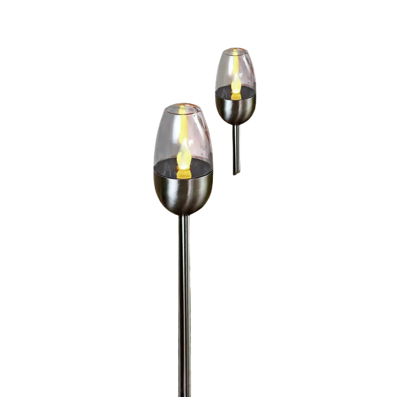 Veli Line Solar Stålfakkel 2pa Pulserende Ild Effekt 6x38cm Vl 31138
