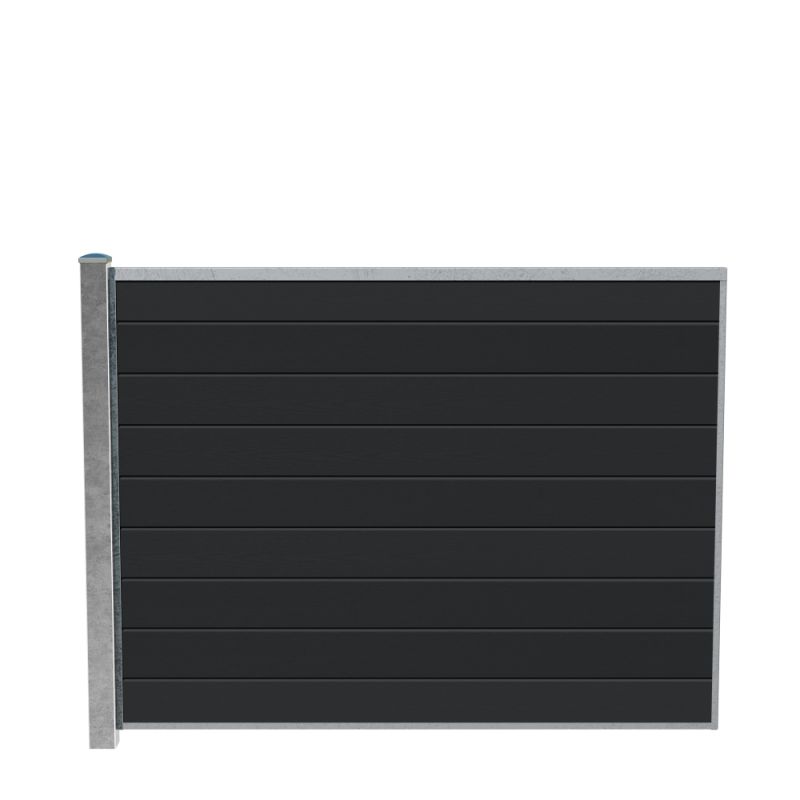 Wimex Fag Fur Classic T140  -profil Wpc Koksgrå Galv  Stolpe 1400   1893 Mm