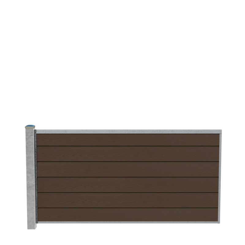 Wimex Fag Glyngøre Superb T90  -profil Wpc Teak Galv  Stolpe 900   1893 Mm