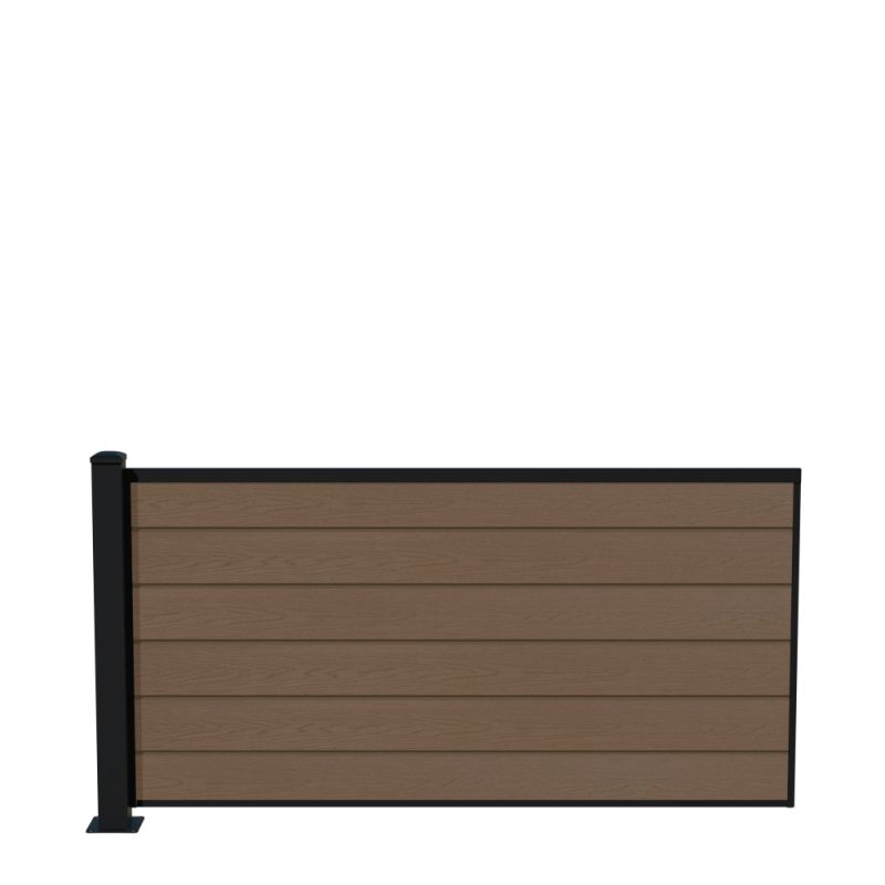 Wimex Fag Glyngøre Superb T90  -profil Wpc Teak Pulverlak Stolpe    Fod 900   1893 Mm