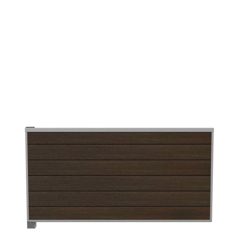 Wimex Fag Livø Prime T90  -profil Wpc Matbrun Galv  Stolpe  -skinne 900   1893 Mm