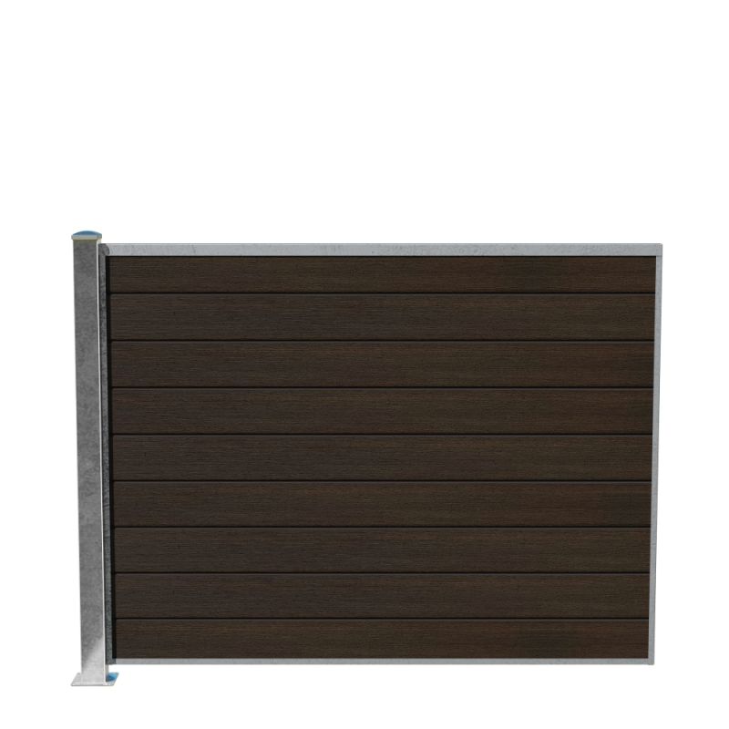 Wimex Fag Livø Prime T140  -profil Wpc Matbrun Galv  Stolpe   Fod 1400   1893 Mm