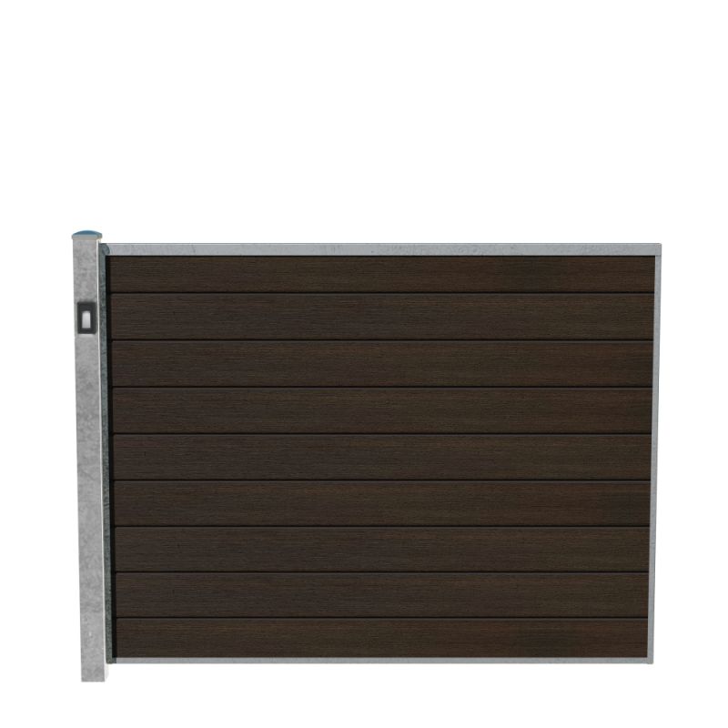 Wimex Fag Livø Prime T140  -profil Wpc Matbrun Galv  Stolpe    Lys
