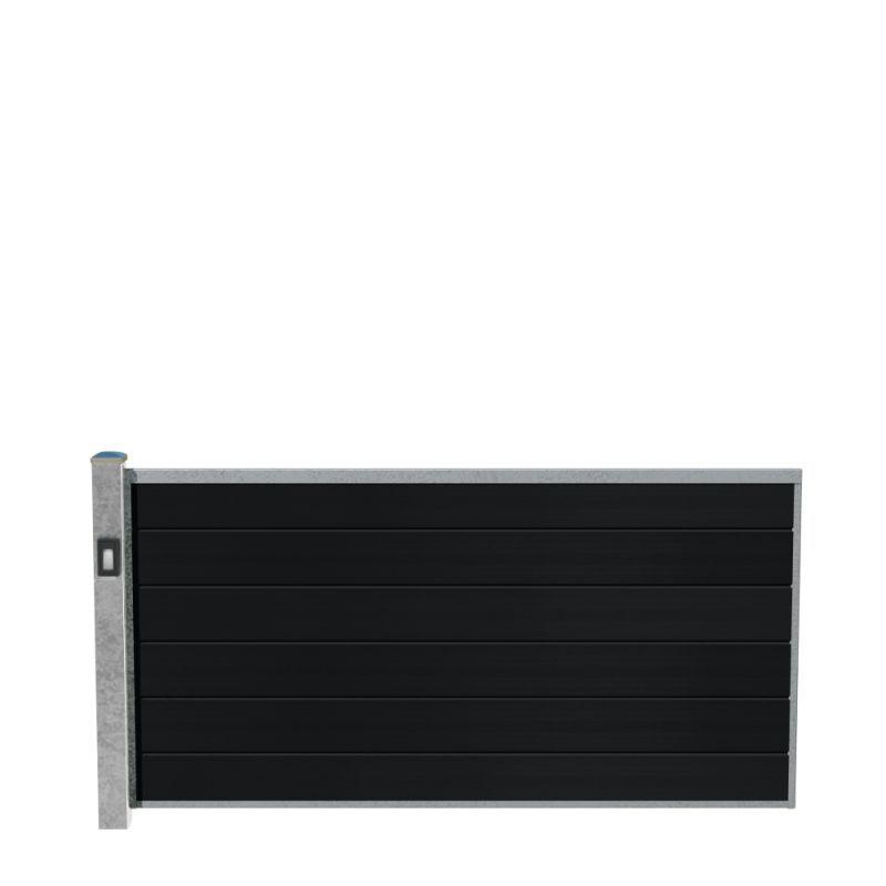 Wimex Fag Livø Prime T90  -profil Wpc Matsort Galv  Stolpe    Lys