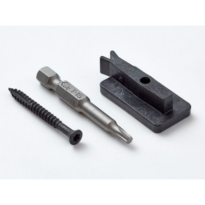 Wimex  -clips Til Bort Sort   Inkl  Skrue 40 Mmbort  -clips   100 Stk  Pr  Kasse