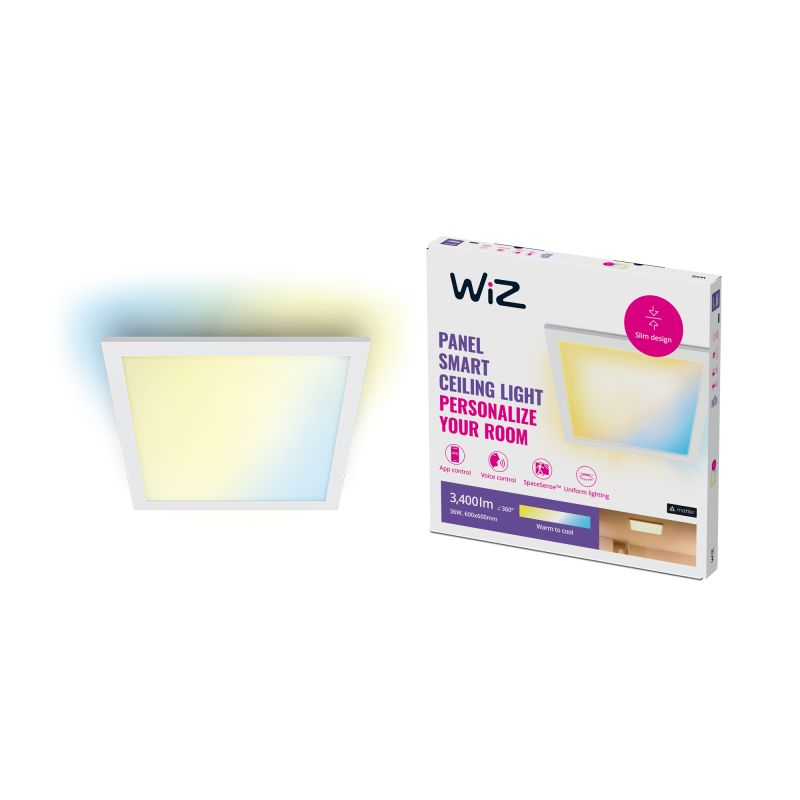 Wiz Panel Ceiling Sq 36w White 27-65k Tw
