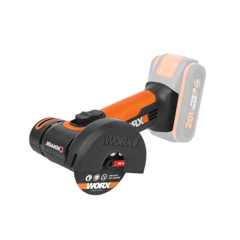 Worx 20v Powershare Vinkelsliber 76 Mm   Solo   Wx805