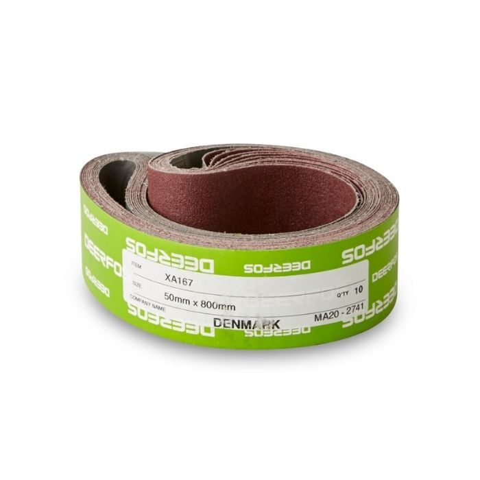 50x800mm Lærreds Slibebånd 10 Stk  Korn P40