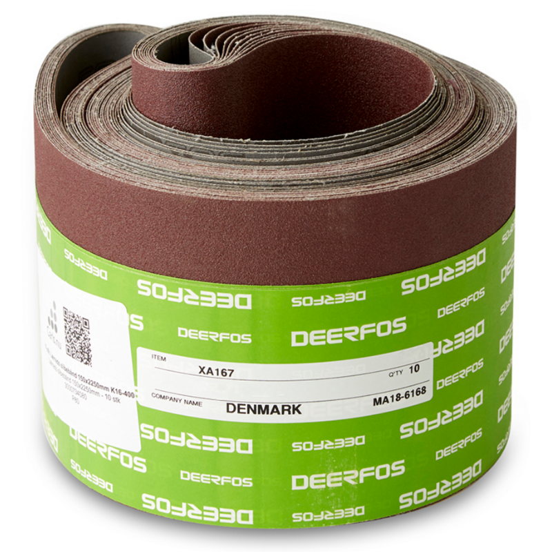 150x2740mm Lærreds Slibebånd 10 Stk   Korn P40