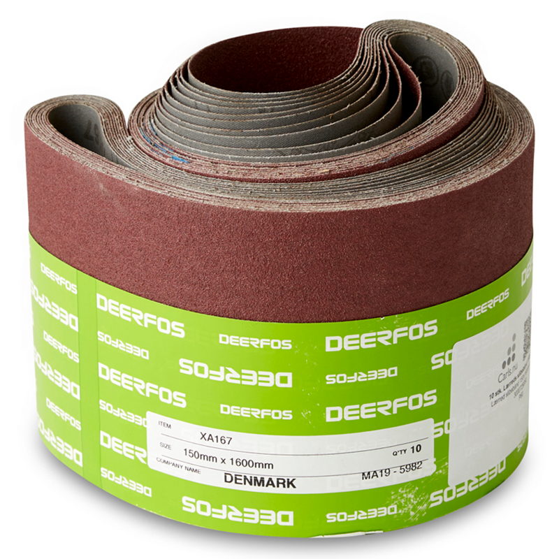 150x1600mm Lærreds Slibebånd 10 Stk  Korn P40